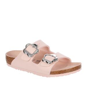 NWT Birkenstock Light Pink Arizona Sandals with Flower Buckles